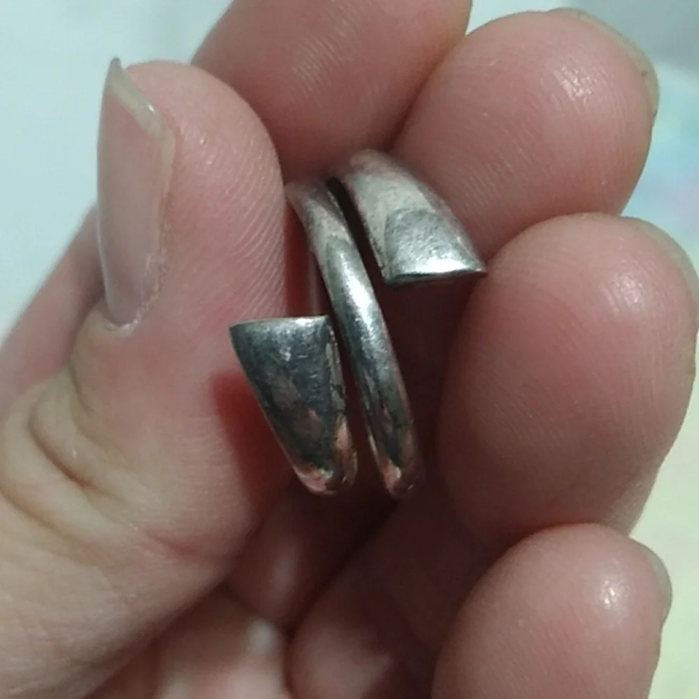 SALE! Swirl 925 Sterling Silver Ring Sz.7